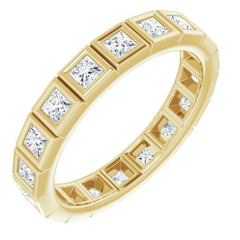 10K Yellow Gold 1 1/4 CTW Natural Diamond Eternity Band Size 7.75