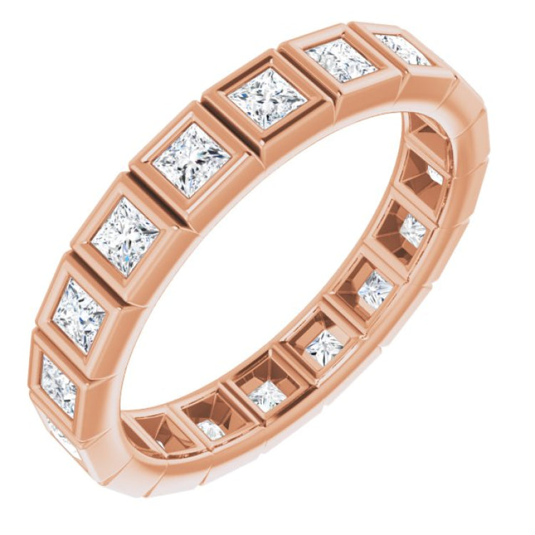 10K Rose Gold 1 1/4 CTW Natural Diamond Eternity Band Size 8