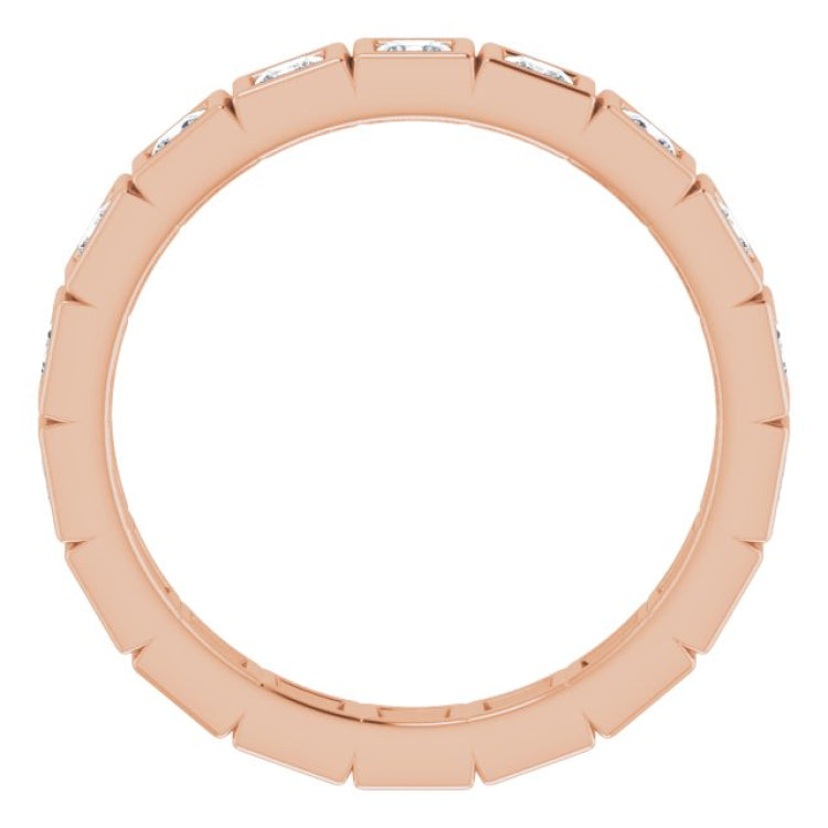 10K Rose Gold 1 1/4 CTW Natural Diamond Eternity Band Size 8