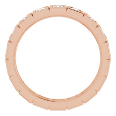 10K Rose Gold 1 1/4 CTW Natural Diamond Eternity Band Size 8