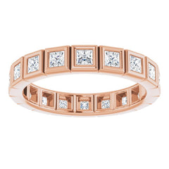 10K Rose Gold 1 1/4 CTW Natural Diamond Eternity Band Size 8.25