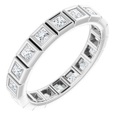 10K White Gold 1 1/4 CTW Natural Diamond Eternity Band Size 8.5