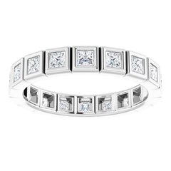 10K White Gold 1 1/4 CTW Natural Diamond Eternity Band Size 8.5