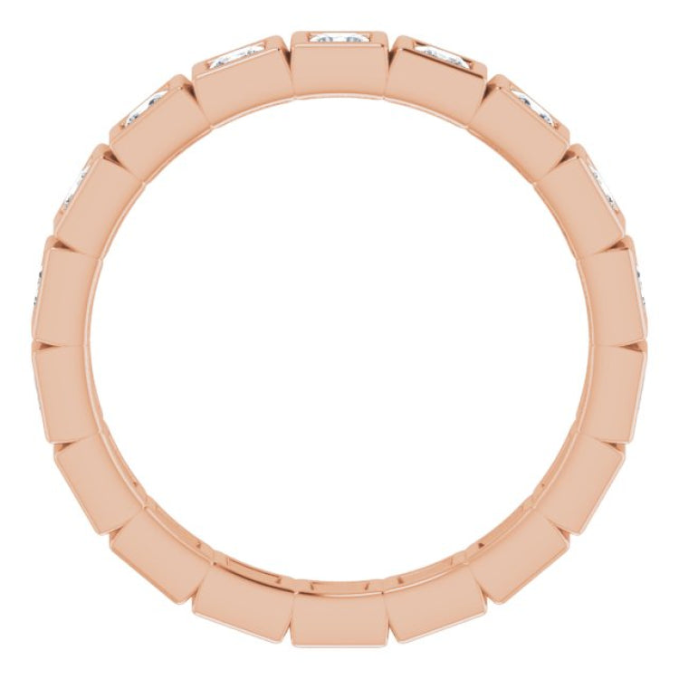 10K Rose Gold 1 1/4 CTW Natural Diamond Eternity Band Size 8.75