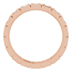 10K Rose Gold 1 1/4 CTW Natural Diamond Eternity Band Size 8.75