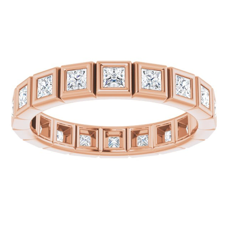 10K Rose Gold 1 1/4 CTW Natural Diamond Eternity Band Size 8.75