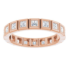 10K Rose Gold 1 1/4 CTW Natural Diamond Eternity Band Size 8.75