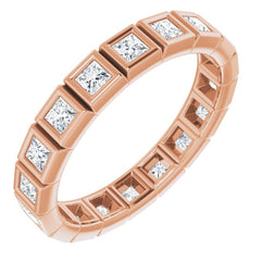 10K Rose Gold 1 1/4 CTW Natural Diamond Eternity Band Size 9
