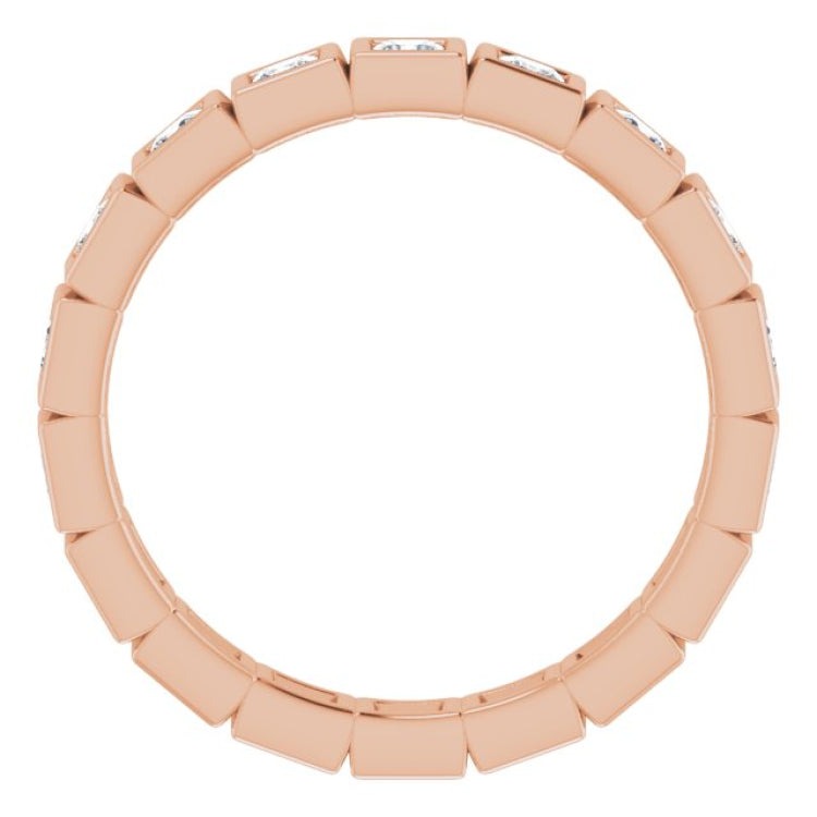 10K Rose Gold 1 1/4 CTW Natural Diamond Eternity Band Size 9