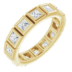 10K Yellow Gold 1 1/3 CTW Natural Diamond Eternity Band Size 4.75