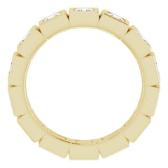 10K Yellow Gold 1 1/3 CTW Natural Diamond Eternity Band Size 4.75