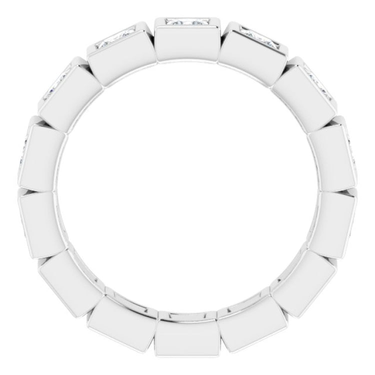 10K White Gold 1 1/3 CTW Natural Diamond Eternity Band Size 5