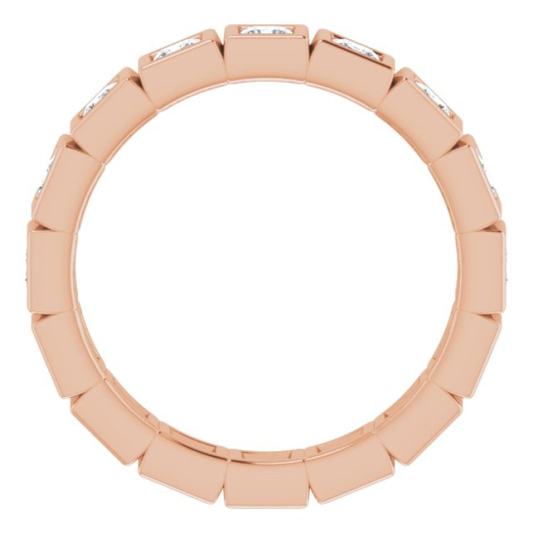 10K Rose Gold 1 1/2 CTW Natural Diamond Eternity Band Size 8