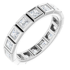 10K White Gold 1 1/2 CTW Natural Diamond Eternity Band Size 8