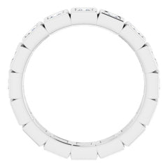 10K White Gold 1 1/2 CTW Natural Diamond Eternity Band Size 8