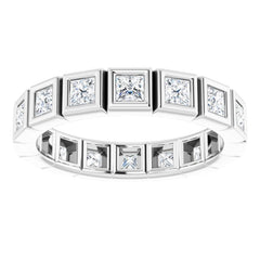 10K White Gold 1 1/2 CTW Natural Diamond Eternity Band Size 8