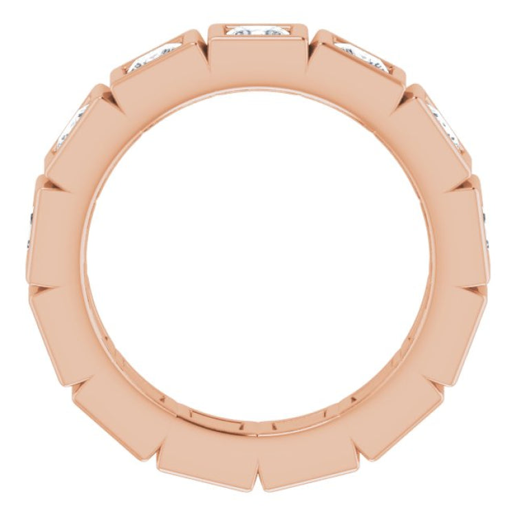 10K Rose Gold 1 3/4 CTW Natural Diamond Eternity Band Size 4