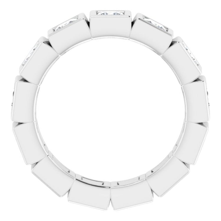 10K White Gold 1 3/4 CTW Natural Diamond Eternity Band Size 4.75