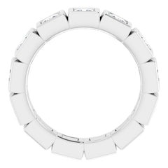 10K White Gold 1 3/4 CTW Natural Diamond Eternity Band Size 4.75