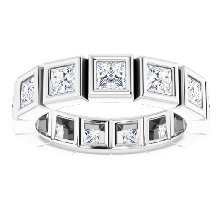 10K White Gold 1 3/4 CTW Natural Diamond Eternity Band Size 4.75