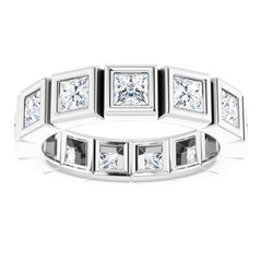 10K White Gold 1 3/4 CTW Natural Diamond Eternity Band Size 4.75