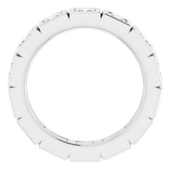 10K White Gold 1 3/4 CTW Natural Diamond Eternity Band Size 5.5