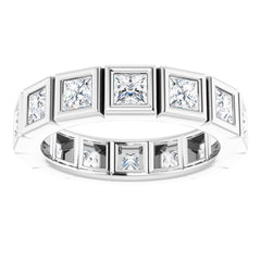 10K White Gold 1 3/4 CTW Natural Diamond Eternity Band Size 5.5