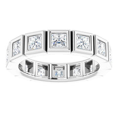 10K White Gold 1 3/4 CTW Natural Diamond Eternity Band Size 5.75