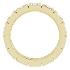 10K Yellow Gold 1 3/4 CTW Natural Diamond Eternity Band Size 6