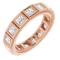 10K Rose Gold 1 9/10 CTW Natural Diamond Eternity Band Size 6.75