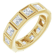 10K Yellow Gold 2 CTW Natural Diamond Eternity Band Size 4.75