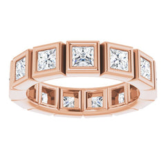 10K Rose Gold 2 CTW Natural Diamond Eternity Band Size 6.5