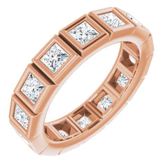 10K Rose Gold 2 1/4 CTW Natural Diamond Eternity Band Size 7.25