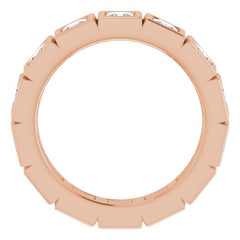 10K Rose Gold 2 1/4 CTW Natural Diamond Eternity Band Size 7.25