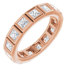 10K Rose Gold 2 3/8 CTW Natural Diamond Eternity Band Size 9