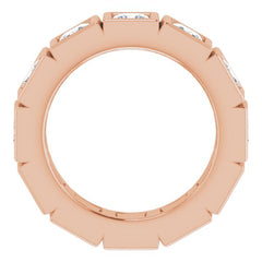 10K Rose Gold 2 3/8 CTW Natural Diamond Eternity Band Size 4.5