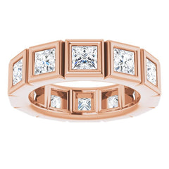 10K Rose Gold 2 3/8 CTW Natural Diamond Eternity Band Size 4.5