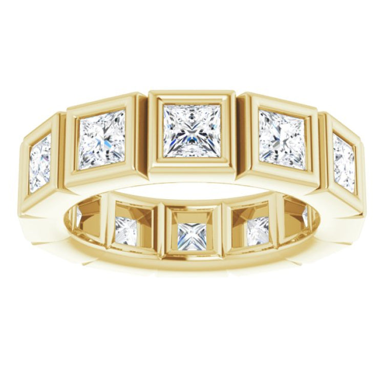 10K Yellow Gold 2 3/8 CTW Natural Diamond Eternity Band Size 5