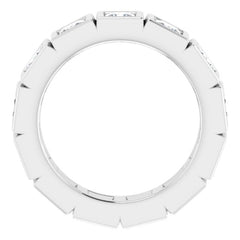 10K White Gold 2 5/8 CTW Natural Diamond Eternity Band Size 6.75