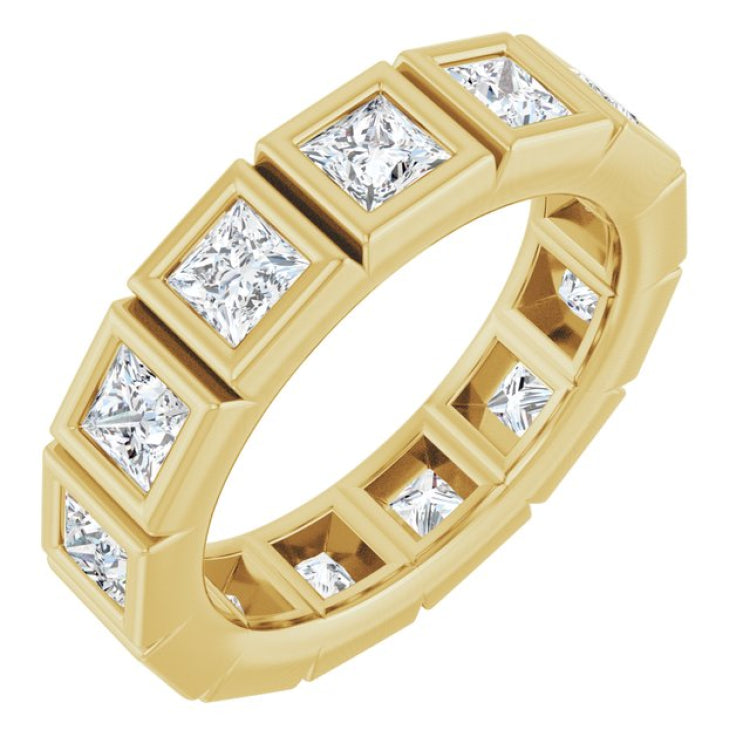 10K Yellow Gold 2 5/8 CTW Natural Diamond Eternity Band Size 7