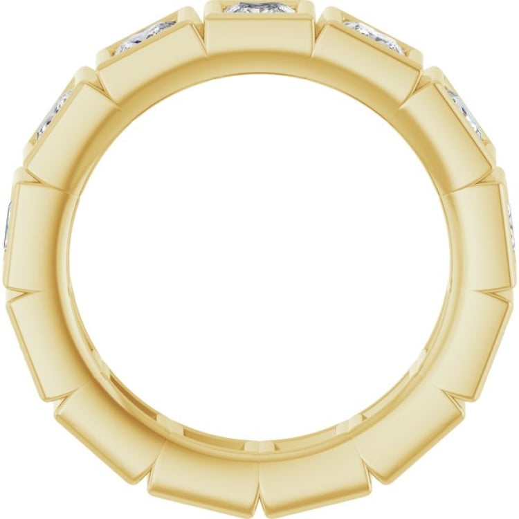 10K Yellow Gold 2 5/8 CTW Natural Diamond Eternity Band Size 7