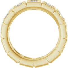 10K Yellow Gold 2 5/8 CTW Natural Diamond Eternity Band Size 7