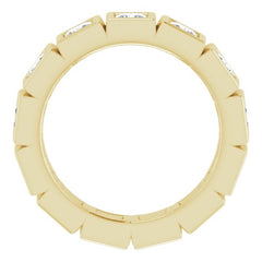 10K Yellow Gold 2 5/8 CTW Natural Diamond Eternity Band Size 7.75