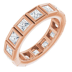 10K Rose Gold 2 3/4 CTW Natural Diamond Eternity Band Size 8.25