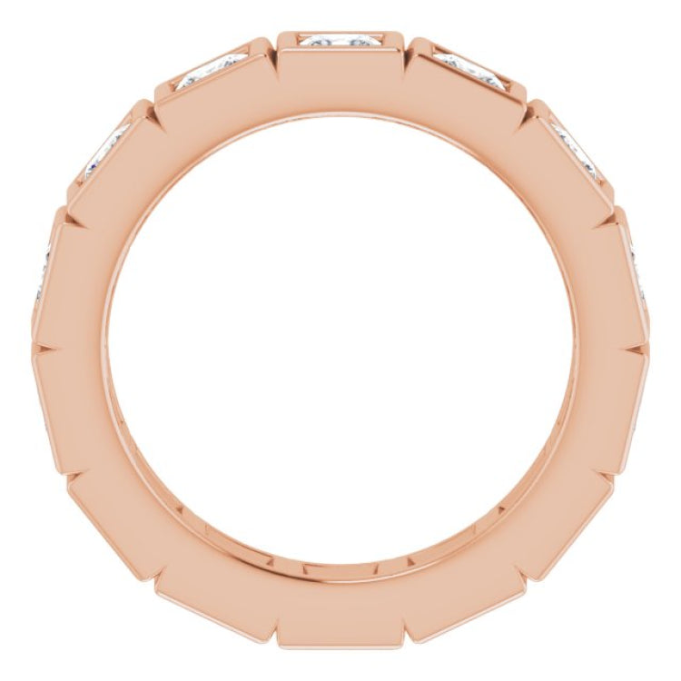 10K Rose Gold 2 3/4 CTW Natural Diamond Eternity Band Size 8.25