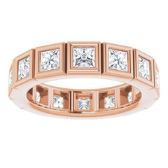 10K Rose Gold 2 3/4 CTW Natural Diamond Eternity Band Size 8.25