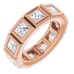 10K Rose Gold 2 3/4 CTW Natural Diamond Eternity Band Size 4.25