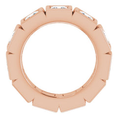 10K Rose Gold 2 3/4 CTW Natural Diamond Eternity Band Size 4.25