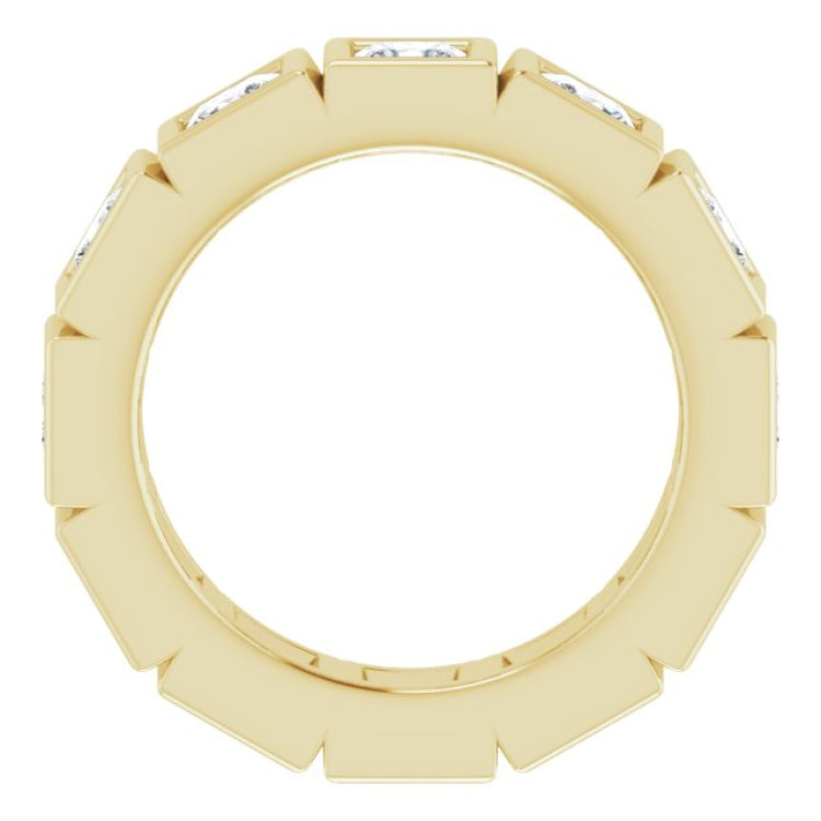 10K Yellow Gold 3 CTW Natural Diamond Eternity Band Size 6.25