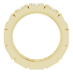 10K Yellow Gold 3 CTW Natural Diamond Eternity Band Size 6.25